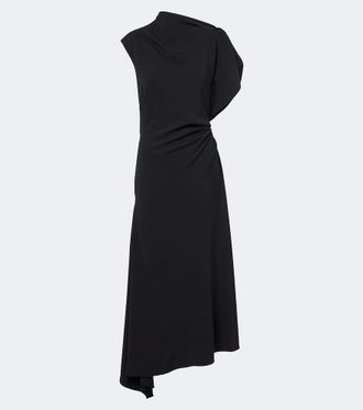 Veronica Beard Brett asymmetric cr&ecirc;pe maxi dress
