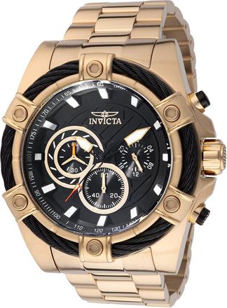Invicta Bolt 48867 Heren Horloge - Quartz Uurwerk - Roestvrij Staal met zwarte Wijzerplaat - 52mm