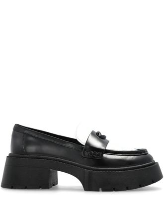 Coach Leah leren loafers met plateauzool - Zwart