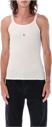 Saint Laurent Hombre, Camisetas, Blanco, Talla: L