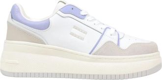 Tommy Jeans Retro Basket Flatform - Dames - Sneakers - Wit - 41 EU - Leer - Schoenen