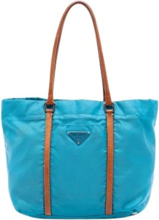 Prada Pre-owned Tote Bags, female, Blue, Size: ONE SIZE Pre-owned Vintage Tote Bag