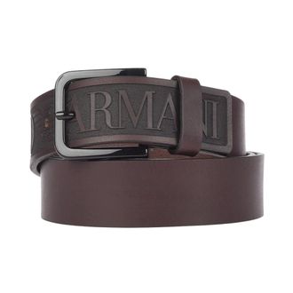 Emporio Armani Cintura Tongue - - Accessories - Uomo - Marrone - 95 CM