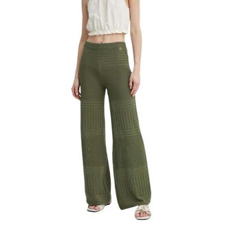 Twinset Donna, Pantaloni, Verde, S, new