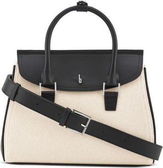 Behno Medium Coco Canvas & Leather Satchel in Sand/black at Nordstrom