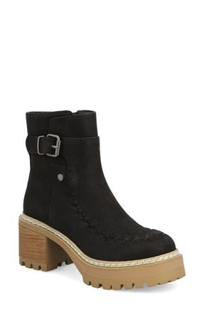 Mia Toula Platform Bootie in Black Brus at Nordstrom, Size 6.5