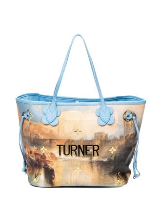 Louis Vuitton Neverfull MM Jeff Koons Turner painting shoulder bag - Neutrals