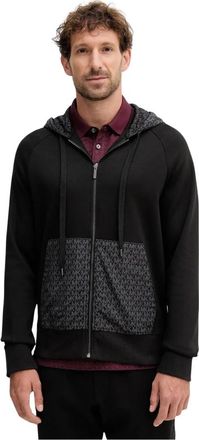Michael Kors New Sig Full Zip - Heren - Vesten met rits - Zwart - M - Katoen - Hoodies & sweatvesten