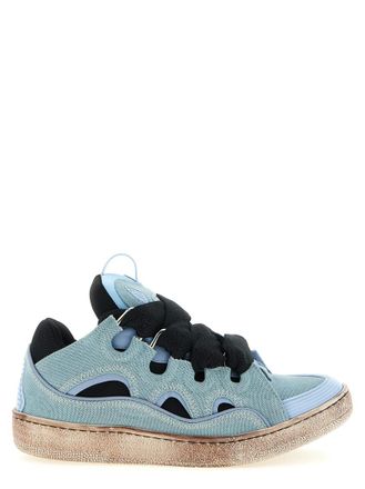 Lanvin Light Blue Solid Sneakers