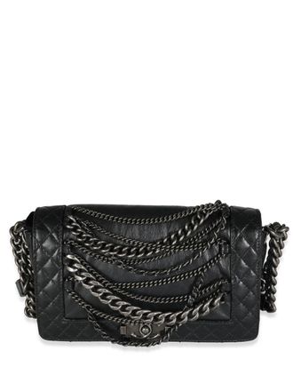 Chanel Borsa a spalla Enchained Boy media anni 2013-2014 - Nero