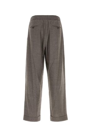 Giorgio Armani Mens Melange Brown Wool Blend Pant Rain Drum Pantaloni Trousers