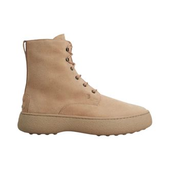 Tod's Tods, Lace-up Boots, male, Beige, Size: 7 1/2 US Gommino Driving Moccasins