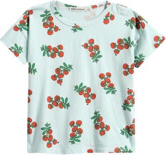 Bobo Choses Juicy Tomatoes Organic Cotton T-Shirt in Light Blue at Nordstrom, Size 24M