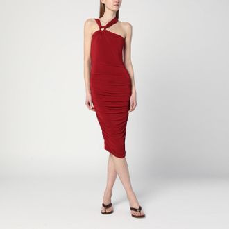 Isabel Marant Isabel Marant One Shoulder Ethel Dress In Light Burgundy