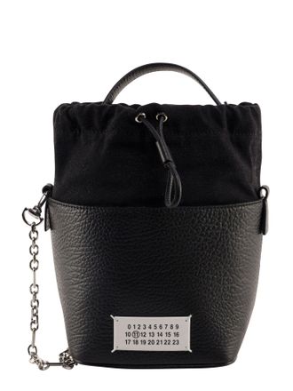 Maison Margiela 5ac Bucket Small Leather Bucket Bag-Donna