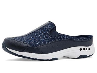 Easy Spirit Travelsparkle Womens Shoes Navy/Silver Knit : 8.5 WW (EE), Leather