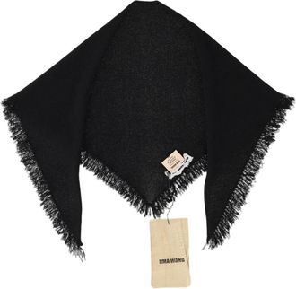Uma Wang Black Triangular Fringed Scarf