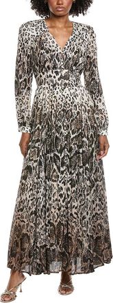 Elie Tahari Silk-Blend Maxi Shirtdress
