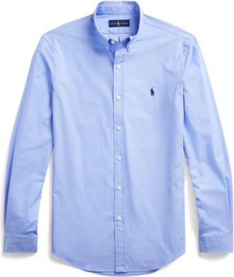 Polo Ralph Lauren Ultra Stretch Katoen Poplin Overhemd - Heren - Casual Overhemden - Blauw - 2XL - Katoen - Overhemden