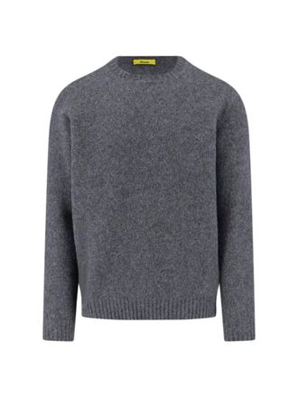 Drumohr Grey Wool Crewneck Sweater