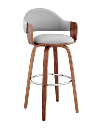 Armen Living Daxton 26In Walnut Wood Bar Stool
