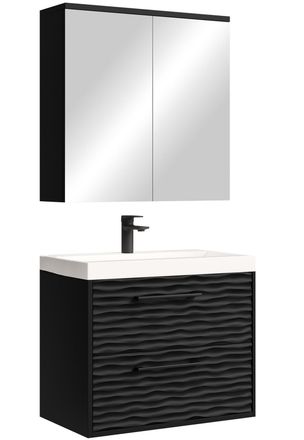 Badplaats Conjunto De Muebles De Ba&ntilde;o Etna 60 Cm - Negro Mate - Mueble De