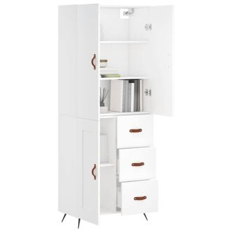 Berkfield Home Highboard White 69.5x34x180 cm Engineered Wood