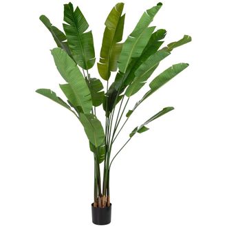 Wanderlust Deco Sterlitzia Decorativa Artificial Con 18 Hojas Verde 95x95x240