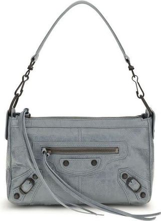 Balenciaga Le City Moto Mini Shoulder Bag Gray