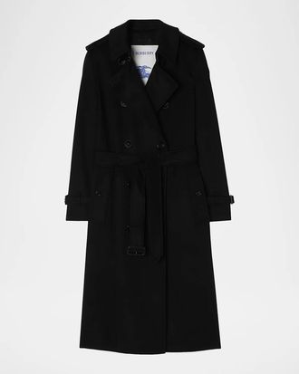 Burberry Kensington Cashmere Long Trench Coat