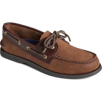 Sperry Top-Sider Authentic Original 2-Eye Boat Shoe in Brown at Nordstrom Rack, Size 13
