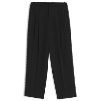 HUGO BOSS Pleat-front pants with whipstitch details