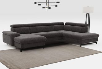 Cotta Wohnlandschaft »Emma U-Form« mit Kopfteilverstellung, wahlweise mit Bettfunktion & Bettkasten