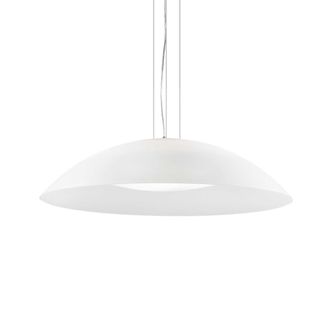 Netlighting Lena 3 Light Large Dome Ceiling Pendant White E27