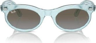 Ray-Ban Authentieke Ovale Bril met Topkwaliteit - unisex - Zonnebrillen - Blauw - 53 MM - Accessoires