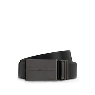 BOSS Reversible business belt in smooth Italian leather