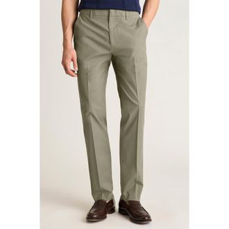Bonobos Weekday Warrior Slim Fit Dress Pants in Wednesday Olive Basketweave at Nordstrom, Size 31 X 32