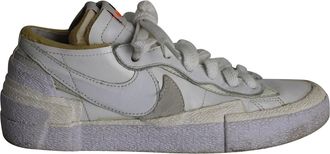 Nike Pre-owned Womens x Sacai Blazer Low Sneakers in White Patent Leather - Size 36.5 EU/IT