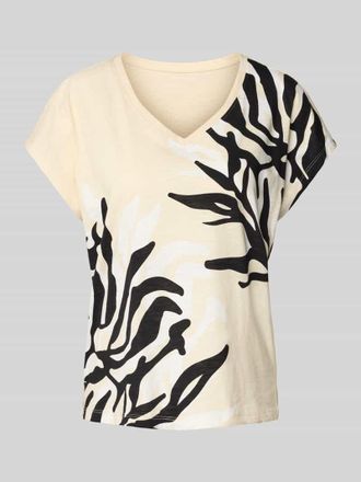 Tom Tailor Regular Fit T-Shirt aus reiner Baumwolle in Beige, Gr&ouml;&szlig;e M