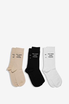 Dr&ocirc;le de Monsieur 3er-Pack Socken Le Pack de Chaussettes Slogan