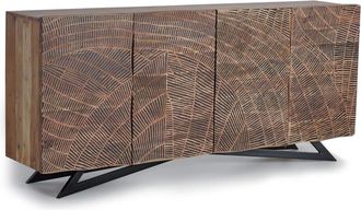 Giner&Colomer Aparador de madera de acacia y patas de metal color natural