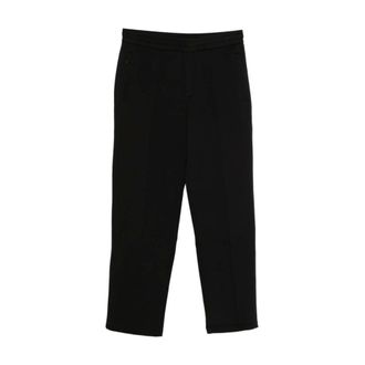 Emporio Armani Straight Trousers, male, Black, Size: 2XL Stretch Double Jersey Trousers