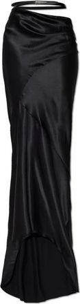 Tom Ford Zijden rok met riem - Dames - Maxi Rokken - Zwart - XS - Leer - Rokken