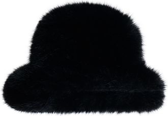 Naked Wardrobe Oversize Faux Fur Bucket Hat in Black at Nordstrom
