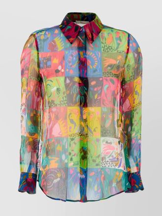 Chlo&eacute; silk printed blouse