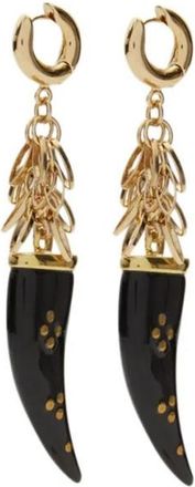 Isabel Marant Black Pendant Hoop Earrings