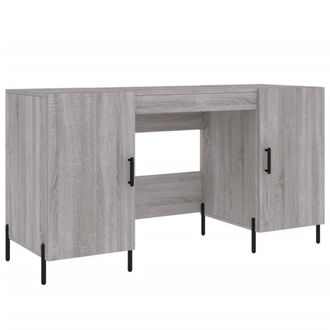 Berkfield Home Desk Grey Sonoma 140x50x75 cm Engineered Wood | Size: 140 x 50 x 75 cm
