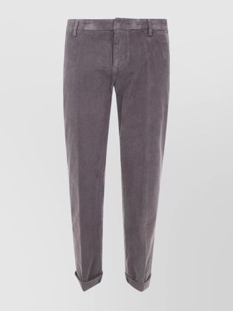 Dondup cotton regular-fit straight-leg trousers