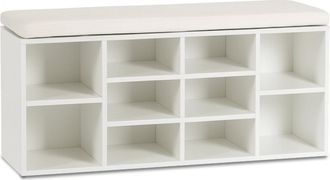 OEM Zapatero Con Asiento, Eje De 104 Cm, Para Recibidor, Color Blanco, Estilo Moderno