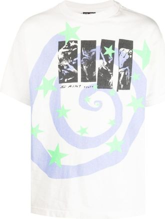 Saint Mxxxxxx graphic-print cotton T-shirt - men - Cotton - S - White